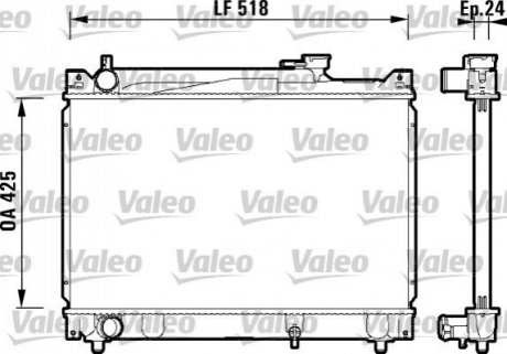 Радиатор охлаждения - (1770077, 1770077E00, 1770077E20) Valeo 734213