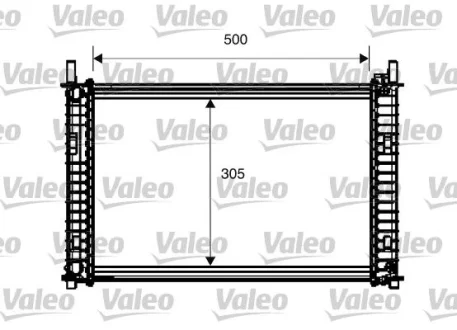 Радіатор двигуна FORD FIESTA V, FUSION MAZDA 2 1.3/1.4D 11.01-12.12 Valeo 734274