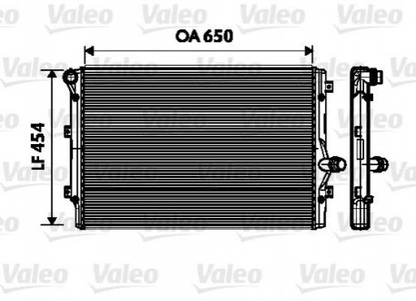 Радиатор, охлаждение двигателя - (1K0121251AB, 1K0121251BK, 1K0121251DD) Valeo 734333 (фото 1)