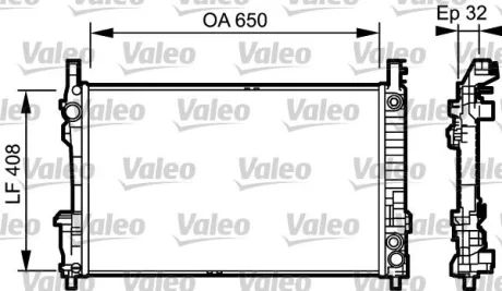 Радіатор охолоджування Valeo 734379 Купити в Україні