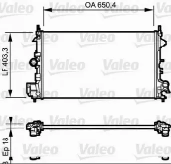 Радіатор двигуна FIAT CROMA OPEL SIGNUM, VECTRA C, VECTRA C GTS 1.6/1.8 04.02-12.11 Valeo 734981 Купити в Україні