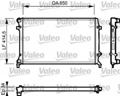 Радиатор, охлаждение двигателя Valeo 735120