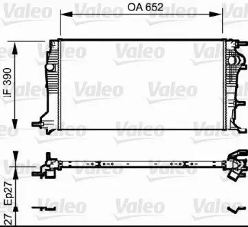 Радіатор двигуна RENAULT FLUENCE, GRAND SCENIC III, MEGANE, MEGANE III, SCENIC III 1.6ALK-2.0D 11.08 Valeo 735182 Купити в Україні