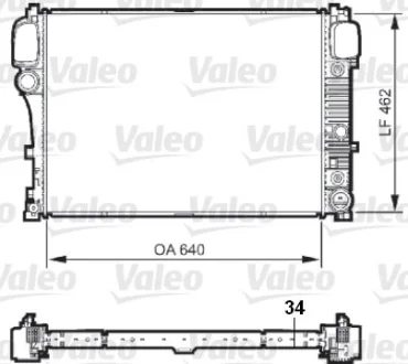 Радіатор, охолодження двигуна Valeo 735298