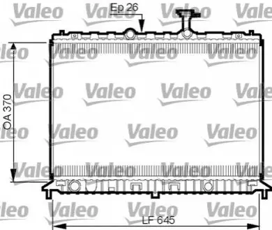 Радіатор, система охолодження двигуна Valeo 735501