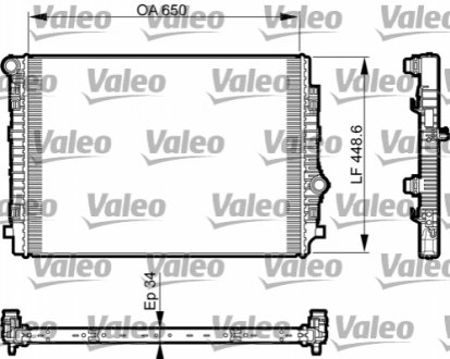 Радиатор охлаждения двигателя - (5Q0121251EN) Valeo 735549