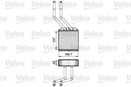 Радіатор пічки Ford Transit 00-/06 Valeo 811520