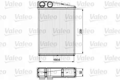 Радиатор печки MERCEDES GL (X164), M (W164), R (W251, V251) 3.0-6.3 02.05-12.14 Valeo 811542