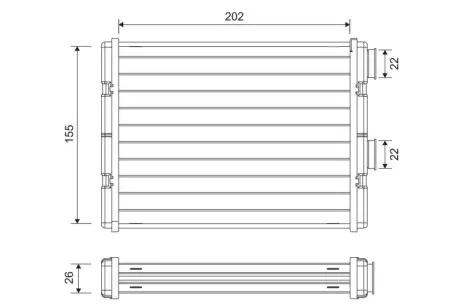 Радіатор пічки NISSAN QASHQAI II 1.2-2.0 11.13 Valeo 811592 Купити в Україні