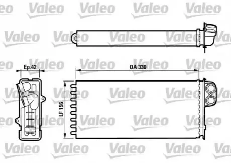 Теплообмінник, система опалення салону Valeo 812128