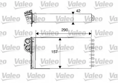 Теплообмінник, система опалення салону Valeo 812212