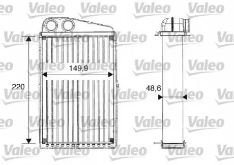 Теплообмінник, система опалення салону Valeo 812247