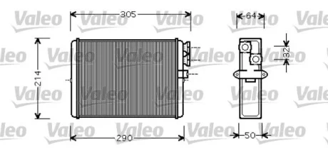 VALEO VOLVO Радиатор опалення S60 I, S80I, V70 II, XC70, XC90 I 97- Valeo 812328