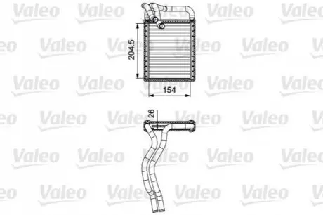 Теплообмінник, система опалення салону Valeo 812441