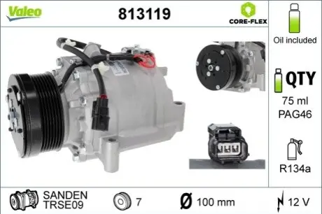 Компрессор кондиционера Valeo 813119