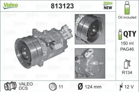 Компрессор кондиционера Valeo 813123