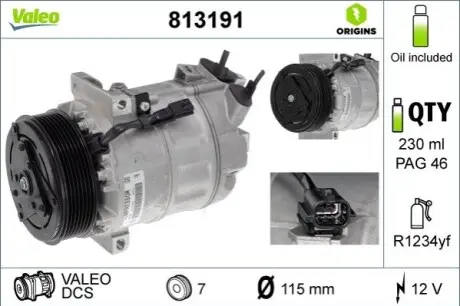 Компрессор кондиционера Valeo 813191