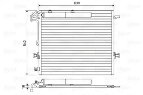 Конденсатор кондиціонера MERCEDES A (V177), GL (X164), M (W164), R (W251, V251) 2.0-6.3 02.05 Valeo 814025 Купити в Україні