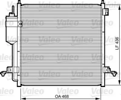 Конденсатор кондиціонера (з осушувачем) MITSUBISHI L200 / TRITON 2.5D 11.05-12.15 Valeo 814214