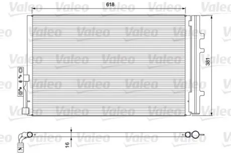 Конденсатор, система кондиционирования воздуха Valeo 814386
