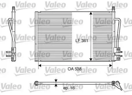 Радиатор кондиционера Valeo 817664 Купить в Украине