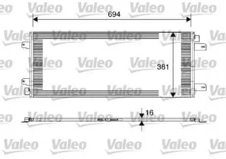 Радіатор кондиціонера Renault Master 1.9-3.0DCii 01 Valeo 817689