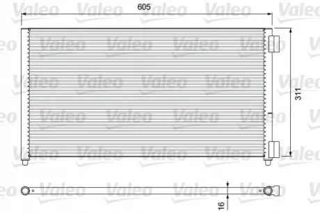 Конденсатор, система кондиціонування повітря Valeo 818017