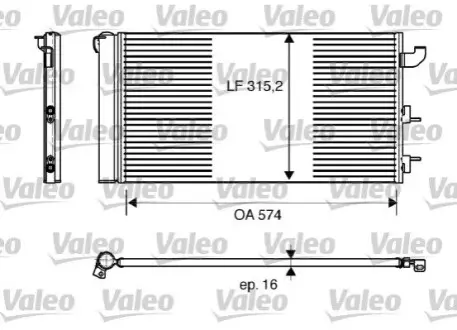 Конденсатор кондиціонера Valeo 818162