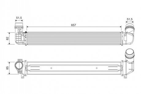 Радіатор інтеркулера Renault Fluence 1.5 dCi/1.6 16V/2.0 16V 10- Valeo 818389 (фото 1)