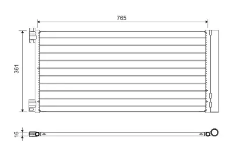 Фото Конденсатор, система кондиціонування повітря Valeo (822637) зображення 1