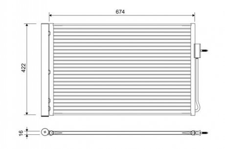 Конденсатор, кондиціонер Valeo 822662 (фото 1)