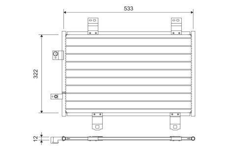 Радіатор кондиціонера Mazda 2/CX-3 1.5-2.0 14- Valeo 822743 (фото 1)