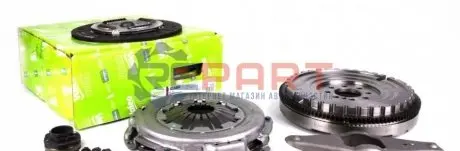 Фото Демпфер (глухий) + комплект зчеплення Ford Transit 2.4DI 00-06 + вилка + болти + підшипник (к-кт) Valeo (835000) зображення 1