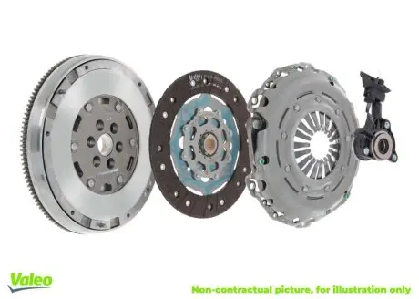 Комплект зчеплення з двомасовим маховиком (з болтами: так, з вижимним підшипником, 241мм) AUDI A3, TT SEAT LEON, LEON SC, LEON ST SKODA OCTAVIA III VW CC B7, GOLF VII 2.0D 08.10 Valeo 837545