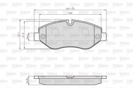 Тормозные колодки DB P. SPRINTER 06- Valeo 872192