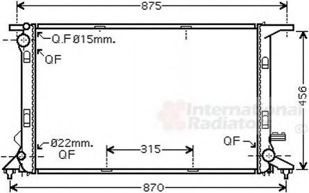 Радиатор охлаждения AUDI A4/A7 (выр-во) Van Wezel 03002290 (фото 1)