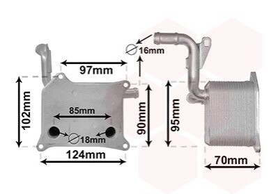 Радиатор масляный RS4/ A5/ A6/ Touareg 4.2i (выр-во) Van Wezel 03013705