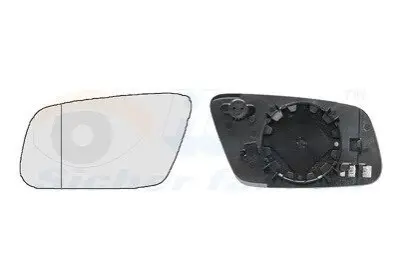 Скло дзеркала (з підігрівом) Audi A6 97-06 (L) (асферичне) Van Wezel 0317837