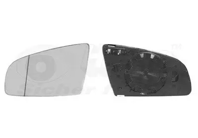 Скло дзеркала (з підігрівом) Audi A3 03-13/A4 00-09/A6 05-11 (L) (170x155) Van Wezel 0325837