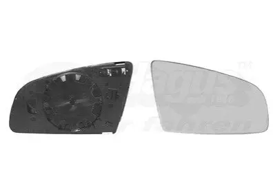 Скло дзеркала (з підігрівом) Audi A3 03-13/A4 00-09/A6 05-11 (R) (170x155) Van Wezel 0325838