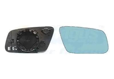 Скло дзеркала (з підігрівом) Audi A8 02-10 (R) (опукл./синє) Van Wezel 0331838
