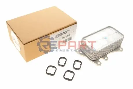 Фото Радіатор масляний BMW 1 (F20)/3 (F30)/5 (F11)/X3 (F25) 07-18 (теплообмінник) (N47) Van Wezel (06003553) зображення 1