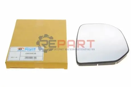Скло дзеркала (з підігрівом) Citroen Berlingo/ Peugeot Partner 08- (R) Van Wezel 0905838 Купити в Україні