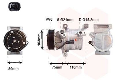 Компресор кондиціонера DACIA DUSTER 1.5 dCi Van Wezel 1501K702