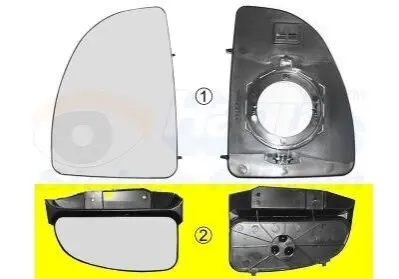 Скло дзеркала Citroen Jumper/ Fiat Ducato/ Peugeot Boxer 02-06 (L) (нижнє) Van Wezel 1747833