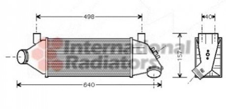 Радіатор інтеркулера Ford Transit 2.0DI 00-06 Van Wezel 18004315 (фото 1)