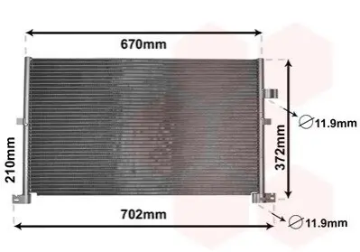 Фото Конденсатор, система кондиціонування повітря Van Wezel (18005334) зображення 1