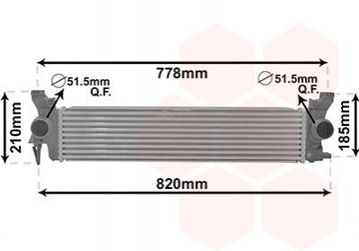 Радиатор интеркулера MB Vito (W447) 1.6CDI 14- - (4475010501, A4475010501) Van Wezel 30014704