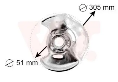 Защита тормозного диску Van Wezel 3024371