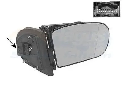 Зеркало наружное Van Wezel 3032854